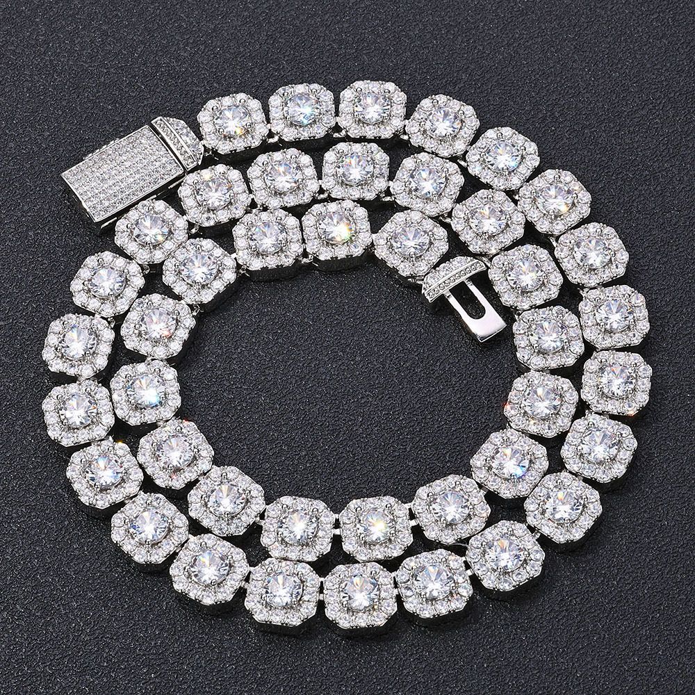 Men's Jewelry Hip Hop Jewelry Square Rock Sugar Chain Zircon Necklace Trend Men's Necklace Fashion Accessories_ipsvogv.com