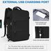 Large capacity men's and women's travel and leisure backpack 15.6 inch computer backpack USB independent shoe compartment waterproof_ipsvogv.com