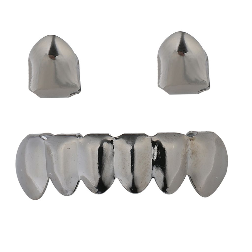 Hip Hop Braces Halloween Costume Dentures + Lower Teeth Combination Braces Personality Trendy Accessories_ipsvogv.com