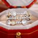 Cao Shi's Bicolor Zircon Ring with Hollow Geometric Lines, Dotted Diamond Ring, Women's Color Separation Ring_ipsvogv.com