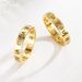 Women's Jewelry Titanium Steel Anti Fading Ring Female Roman Four Diamond Stainless Steel Couple Ring Gold Tide Ring_ipsvogv.com