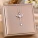 Cupid Angel's Wings Tassel Love Pendant Titanium Steel Necklace Women Can Move Small Wings Collar Chain_ipsvogv.com