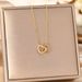 Double Ring Love Titanium Steel Necklace For Women, Light Luxury, Niche Design, Exquisite Necklace, Ins Cool Style_ipsvogv.com