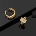 Fashionable Cuban Chain Open Couple Personalized Hip Hop Matte Cute Monaco Set Zircon Copper Ring_ipsvogv.com