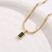 Netizen 2023 New Green Diamond Titanium Steel Necklace for Women's Summer Clavicle Chain: Colorless, Light, Luxury, and_ipsvogv.com