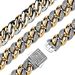 New 9mm 14mm Domineering Hip Hop Men's Cuban Bracelet Trendy Personality Spring Buckle Chain_ipsvogv.com