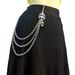 European And American Jewelry Punk New Five-pointed Star Pendant Metal Waist Chain Personalized Skull Trouser Chain Accessories_ipsvogv.com