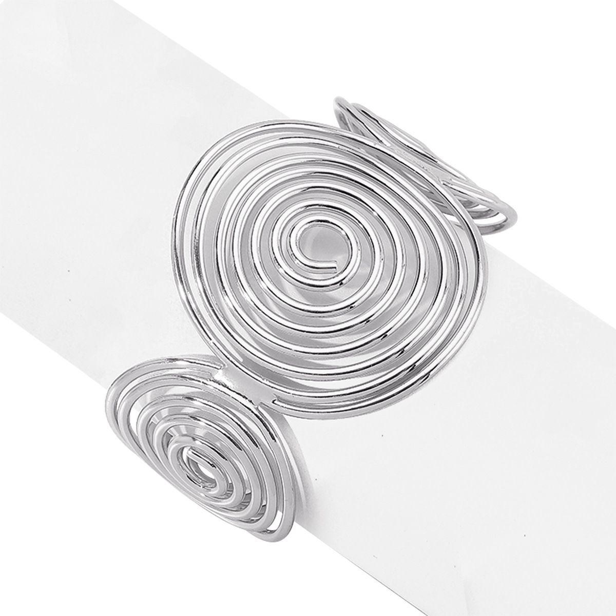 B2633 New Metal Design Spiral Iron Wire Open Bracelet Style Personalized Geometry Niche Handpiece_ipsvogv.com