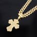 Unisex Hot Selling Diamond Cross Pendant Hiphop Punk Street Cool Hip Hop Style Pendant Street Dance Accessories_ipsvogv.com