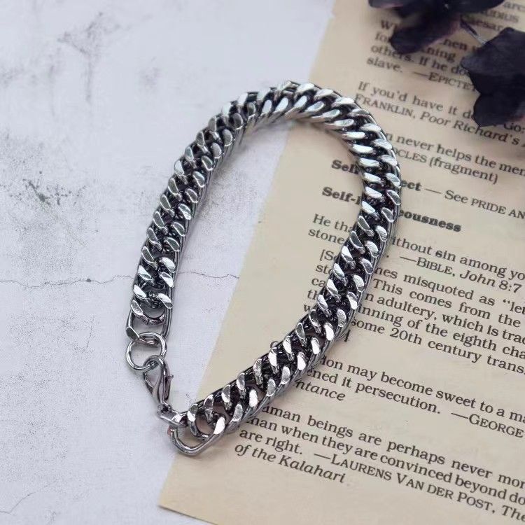 Cuban Dragon Bone Titanium Steel Bracelet Hip-Hop Self-Defense Wristband Fashion Personality Men's Trendy Jewelry_ipsvogv.com