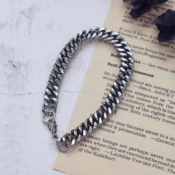 Cuban Dragon Bone Titanium Steel Bracelet Hip-Hop Self-Defense Wristband Fashion Personality Men's Trendy Jewelry_ipsvogv.com