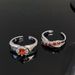 Red Zircon Open Ring, Cross Shaped, Light Luxury, High-end, Ins, Cool Style, Personality, Niche Design, Ring For Women_ipsvogv.com