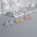 Korean version of peach heart full diamond micro inlaid earrings S925 love eight hearts eight arrows fresh and simple INS heart shaped earrings_ipsvogv.com