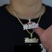 Men's Hip Hop Jewelry Hustle Zircon Pendant Necklace With Twist Chain, Silver & Gold Options, 24 Inches Fashion Trend Men's Necklace_ipsvogv.com