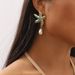 E12536 summer new alloy diamond studded starfish earrings, fashionable and cool ocean style pearl earrings_ipsvogv.com