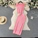 Women's Clothing sleeveless tops all match high waist skirt temperament lady style two piece suit_ipsvogv.com