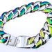 Heavy 316l Stainless Steel 32mm Solid Necklace Steel and Rainbow Dual Colors Men's Jewelry_ipsvogv.com