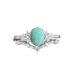 Xiyin Fashion Turquoise Simple Alloy Pair Ring Women's Jewelry_ipsvogv.com