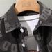 2024New retro color woven jacquard shirt jacket, men's loose casual personalized style long sleeved denim shirt_ipsvogv.com