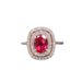 Sanjie Rose Gold Jewelry Inlaid With Natural Pigeon Blood Red Zircon Ring, Classic Square Women's Ring_ipsvogv.com