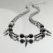 Colorless hip-hop dark rivet splicing steel bead Cuban chain Punk Gothic niche couple versatile necklace_ipsvogv.com
