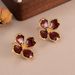 Retro Oil Drop Flower Earrings Colorful Niche Simple Medieval Vintage Retro Earrings Enamel Design Earrings_ipsvogv.com