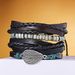 Yiwu New Men's Creative Leaf Wood Bead Woven Leather Adjustable Set Bracelet_ipsvogv.com