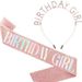 Girls Queen Headband Party Birthday Party Gift BIRTHDAY Girl Glitter Colorful Shoulder Strap Etiquette Belt_ipsvogv.com