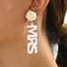 Japanese Korean niche fresh and sweet college style women's versatile acrylic design, English letter earrings, earrings_ipsvogv.com