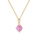 【 Titanium Steel 】 Pink Shaped Personalized Fashion, Light Luxury Temperament, Gorgeous Full Diamond Necklace, Women's_ipsvogv.com