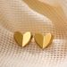 Women’s Jewelry Set Fashion Simple And High End Gold Plated Three Dimensional Heart Shaped Smooth Two Sided Earrings Simple Earrings_ipsvogv.com
