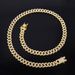 Unisex Hot Selling 8mm Three Diamonds Full Diamond Alloy Necklace Trendy Men's Personality Hip Hop Diamond Cuban Chain_ipsvogv.com