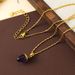 Simple acorn natural amethyst necklace pendant, summer women's high-end accessory necklace, collarbone chain_ipsvogv.com