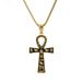 hot selling men and women retro stainless steel cross pendant ancient Egypt meaning hip hop titanium steel necklace_ipsvogv.com