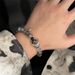 Mokawa Ancient Stle Glass Bead Handmade Women's Bracelet, Niche Design, Couple Bracelet, Men's New Chinese Stle_ipsvogv.com