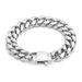 Men's Titanium Steel Trendy Bracelet 14MM Wide Cuban Chain Fashionable Mirror Finish Hip Hop Jewelry_ipsvogv.com