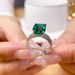 8 Carat Emerald Cultivated Carbon Diamond Set With High Grade S Silver Ring For Dinner Style_ipsvogv.com