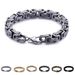 Millimeter Thick Fashion Trendy Men's Titanium Dominant Emperor Chain Stainless Steel Square Buckle Bracelet_ipsvogv.com