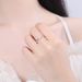 Mosang Stone Geometric Four Claw Wave Pattern Diamond With Irregular Shape Personalized Ring For Women's S Pure Silver_ipsvogv.com