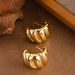 Fashionable Niche Wide Diagonal Metal Style With Female Temperament, Simple And Versatile Silver Needle Earrings_ipsvogv.com