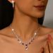 Women’s Jewelry Set Fashion Bridal Set Necklace Earrings Set Zircon Water Drop Wedding Jewelry Evening Dress Accessories_ipsvogv.com