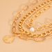 Instagram Portrait Pendant Set, Fashionable Metal Snake Bone Chain, Layered Collarbone Necklace Accessory_ipsvogv.com