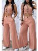 Women's clothing solid color short vest vest drape high waist wide leg pants suit_ipsvogv.com