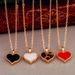 Heartfelt Love Peach Heart Necklace Clavicle Jewelry Gift With Personalized Chain Set_ipsvogv.com