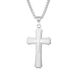 Cross Fashionable And Trendy Stainless Steel Pendant Necklace, Gift For Men_ipsvogv.com
