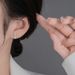 Women's Jewelry Silver Moissanite High Grade Earrings 30 Point Earrings Simple And Versatile White Gold Rose Gold Earrings_ipsvogv.com