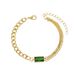 Fashionable Commuter Style Light Luxury Bracelet For Women Niche Inlaid Emerald Diamond Design Bracelet Versatile Hand Jewelry_ipsvogv.com