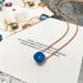 Geometric Faceted Crystal Necklace Copper Water Wave Chain Adjustable 40+5cm Spring Summer Candy Color Jewelry For Women_ipsvogv.com
