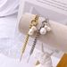 Women's Jewelry Set Fashion Spot Titanium Steel Jewelry Neutral Style Gold Plated Ring Hanging Special Shaped Pearl Metal Thick Bracelet_ipsvogv.com