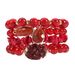 Gravel Round Bead Bracelet Hand String Female Red Set Elastic Bead Adjustable_ipsvogv.com